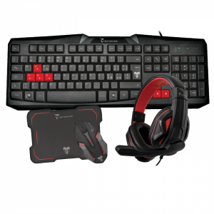 Kit Gaming Techmade 4in1 – Tastiera + Mouse + Cuffie + Tappetino