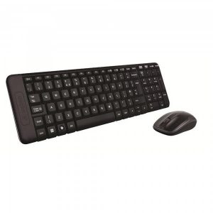KIT Logitech MK220 – Tastiera e Mouse Wireless – Colore Nero