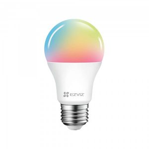 EZVIZ LB1 Lampada a Colori Wifi a LED E27 8W, Compatibile con Alexa, Google Home, Dimmerabile, Comandabile tramite App, Controllo Vocale, Nessun Hub Richiesto, Multicolore [Classe A]